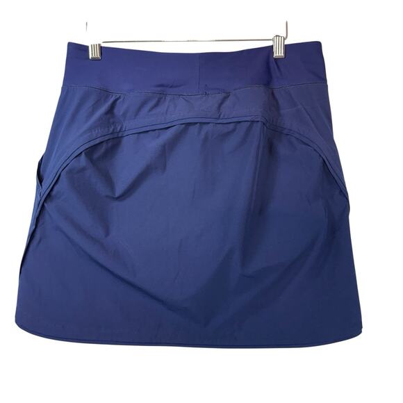 Lands End Athletic Skort Womens SIZE 8 Pickleball Tennis Navy Blue Classic Prepp - Picture 2 of 9